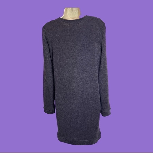 Michael Kors Deep Purple Sweater Dress or Tunic Long Sleeve Zip Up Front Size M - Picture 5 of 7